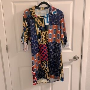 Colorful shirt dress